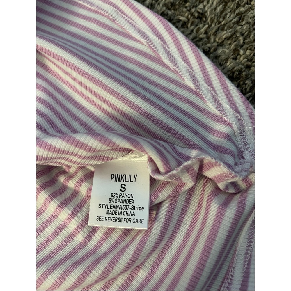Pink Lily Stripe Tee - Picture 4 of 4
